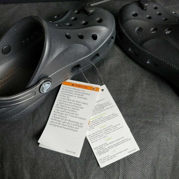 Crocs Baya Clogs Beach Sandals Black 10126-100 Youth Sz J3 NWT main image 8